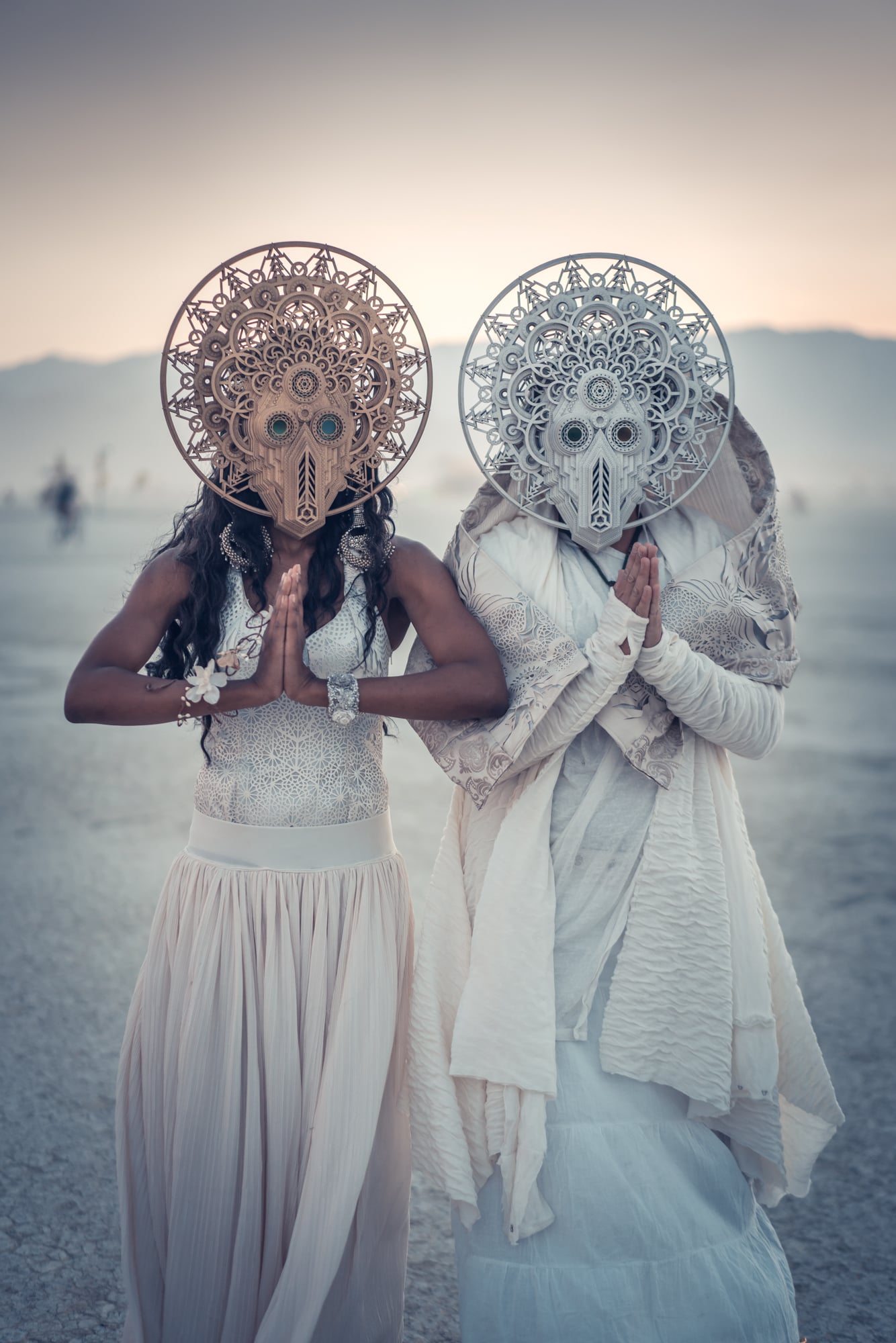 Dan Schaub laser cut masks for the wedding ceremony
